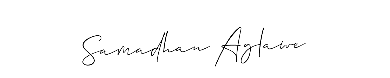 Design your own signature with our free online signature maker. With this signature software, you can create a handwritten (Allison_Script) signature for name Samadhan Aglawe. Samadhan Aglawe signature style 2 images and pictures png