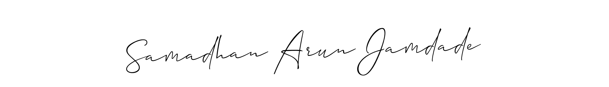 It looks lik you need a new signature style for name Samadhan Arun Jamdade. Design unique handwritten (Allison_Script) signature with our free signature maker in just a few clicks. Samadhan Arun Jamdade signature style 2 images and pictures png