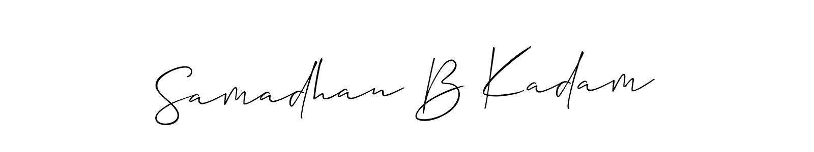 Check out images of Autograph of Samadhan B Kadam name. Actor Samadhan B Kadam Signature Style. Allison_Script is a professional sign style online. Samadhan B Kadam signature style 2 images and pictures png