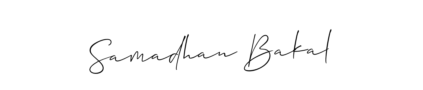 Also we have Samadhan Bakal name is the best signature style. Create professional handwritten signature collection using Allison_Script autograph style. Samadhan Bakal signature style 2 images and pictures png