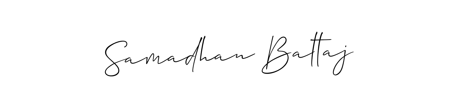 How to make Samadhan Baltaj signature? Allison_Script is a professional autograph style. Create handwritten signature for Samadhan Baltaj name. Samadhan Baltaj signature style 2 images and pictures png