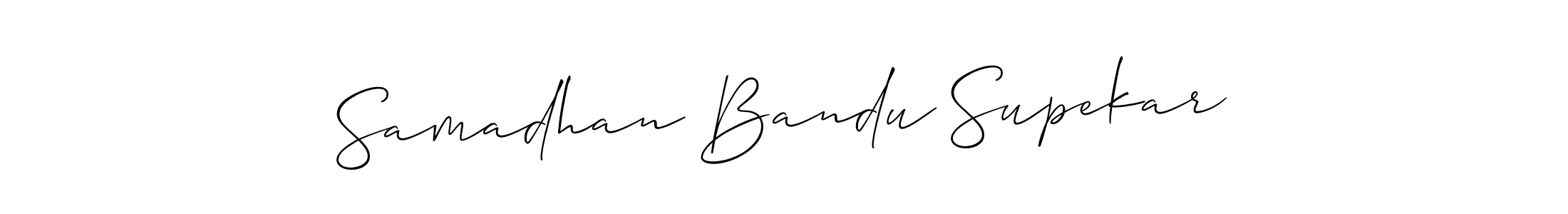 You should practise on your own different ways (Allison_Script) to write your name (Samadhan Bandu Supekar) in signature. don't let someone else do it for you. Samadhan Bandu Supekar signature style 2 images and pictures png