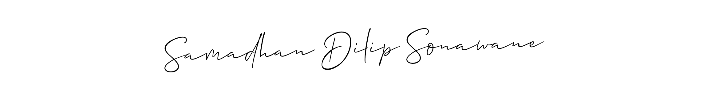 It looks lik you need a new signature style for name Samadhan Dilip Sonawane. Design unique handwritten (Allison_Script) signature with our free signature maker in just a few clicks. Samadhan Dilip Sonawane signature style 2 images and pictures png