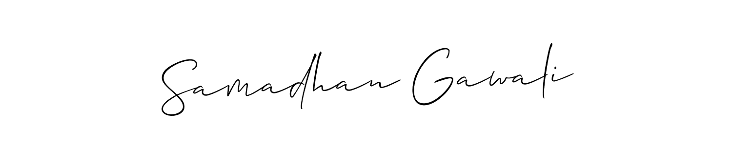 Check out images of Autograph of Samadhan Gawali name. Actor Samadhan Gawali Signature Style. Allison_Script is a professional sign style online. Samadhan Gawali signature style 2 images and pictures png