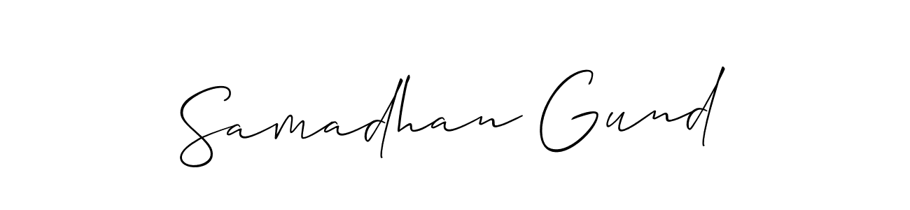 Samadhan Gund stylish signature style. Best Handwritten Sign (Allison_Script) for my name. Handwritten Signature Collection Ideas for my name Samadhan Gund. Samadhan Gund signature style 2 images and pictures png