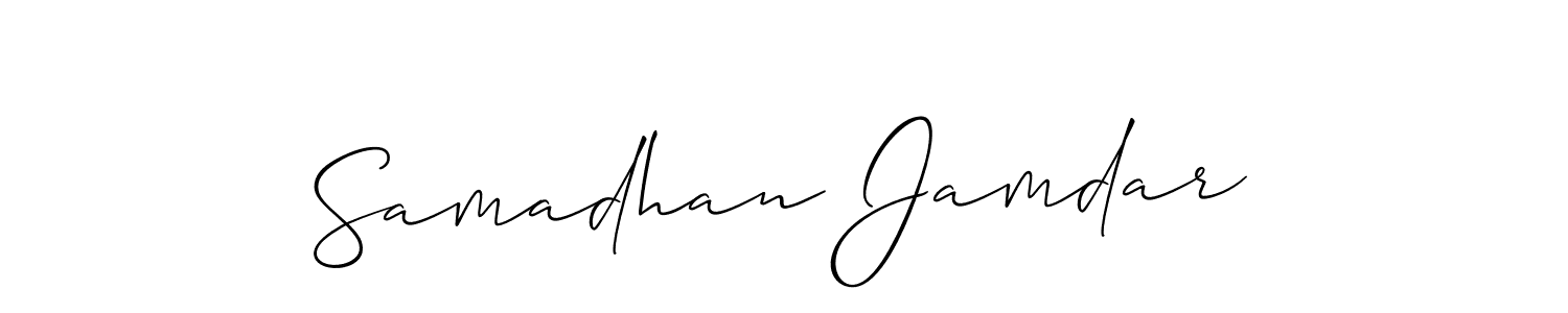 You can use this online signature creator to create a handwritten signature for the name Samadhan Jamdar. This is the best online autograph maker. Samadhan Jamdar signature style 2 images and pictures png