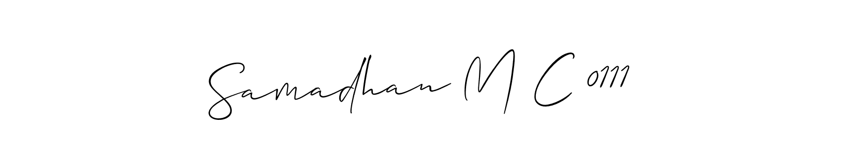 How to Draw Samadhan M C 0111 signature style? Allison_Script is a latest design signature styles for name Samadhan M C 0111. Samadhan M C 0111 signature style 2 images and pictures png