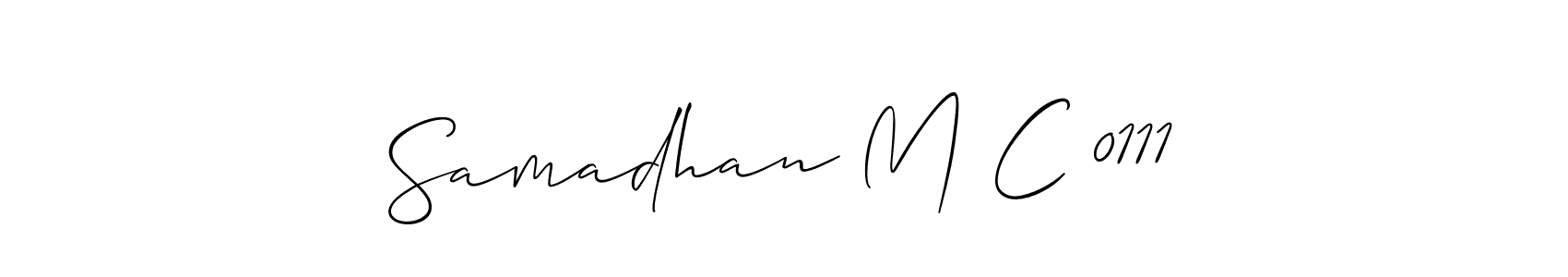 Use a signature maker to create a handwritten signature online. With this signature software, you can design (Allison_Script) your own signature for name Samadhan M C 0111. Samadhan M C 0111 signature style 2 images and pictures png