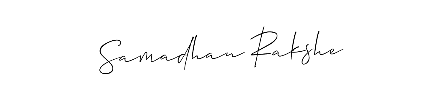 How to make Samadhan Rakshe name signature. Use Allison_Script style for creating short signs online. This is the latest handwritten sign. Samadhan Rakshe signature style 2 images and pictures png