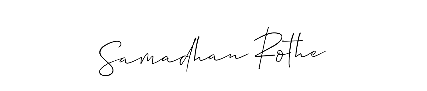 Design your own signature with our free online signature maker. With this signature software, you can create a handwritten (Allison_Script) signature for name Samadhan Rothe. Samadhan Rothe signature style 2 images and pictures png