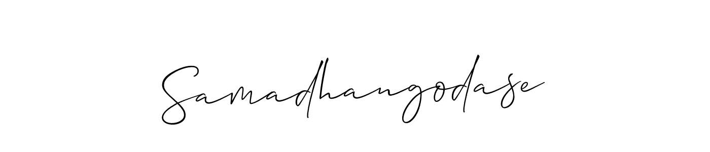 Also You can easily find your signature by using the search form. We will create Samadhangodase name handwritten signature images for you free of cost using Allison_Script sign style. Samadhangodase signature style 2 images and pictures png