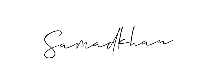 Once you've used our free online signature maker to create your best signature Allison_Script style, it's time to enjoy all of the benefits that Samadkhan name signing documents. Samadkhan signature style 2 images and pictures png
