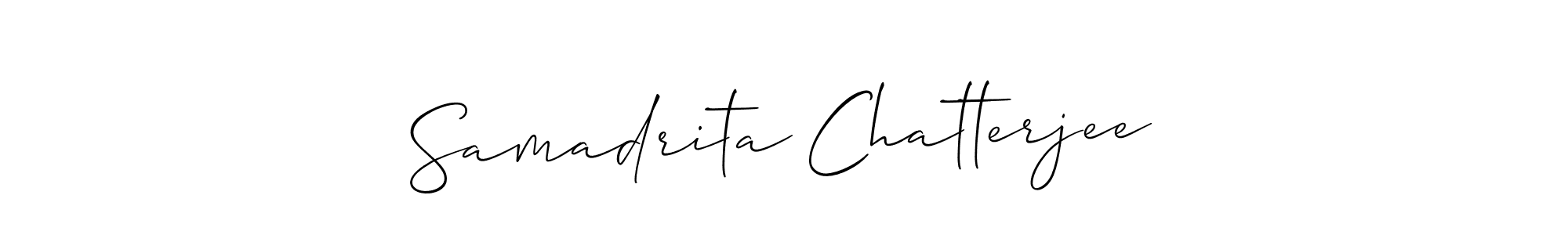 Make a short Samadrita Chatterjee signature style. Manage your documents anywhere anytime using Allison_Script. Create and add eSignatures, submit forms, share and send files easily. Samadrita Chatterjee signature style 2 images and pictures png