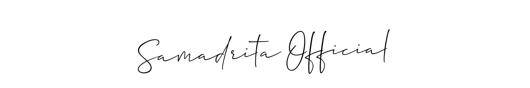 Design your own signature with our free online signature maker. With this signature software, you can create a handwritten (Allison_Script) signature for name Samadrita Official. Samadrita Official signature style 2 images and pictures png