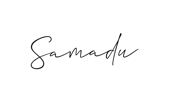 It looks lik you need a new signature style for name Samadu. Design unique handwritten (Allison_Script) signature with our free signature maker in just a few clicks. Samadu signature style 2 images and pictures png
