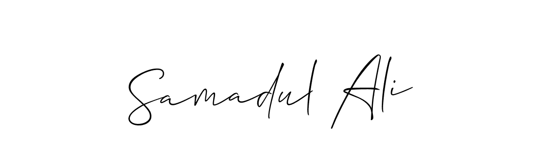 Use a signature maker to create a handwritten signature online. With this signature software, you can design (Allison_Script) your own signature for name Samadul Ali. Samadul Ali signature style 2 images and pictures png