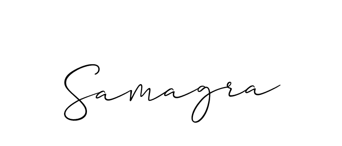 Samagra stylish signature style. Best Handwritten Sign (Allison_Script) for my name. Handwritten Signature Collection Ideas for my name Samagra. Samagra signature style 2 images and pictures png