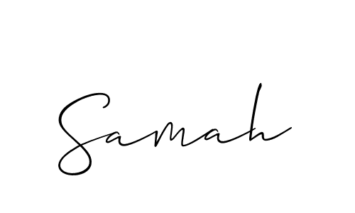 How to make Samah name signature. Use Allison_Script style for creating short signs online. This is the latest handwritten sign. Samah signature style 2 images and pictures png