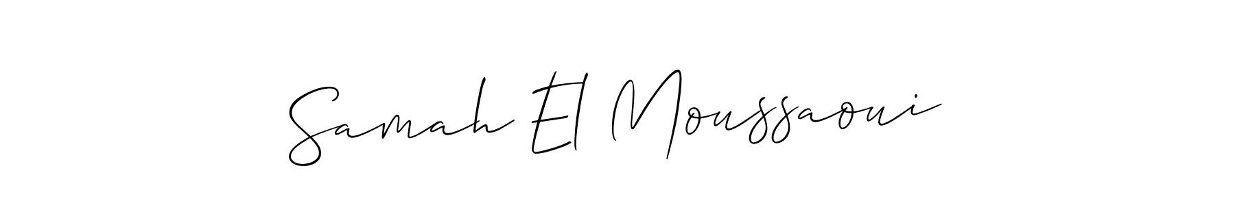 How to make Samah El Moussaoui signature? Allison_Script is a professional autograph style. Create handwritten signature for Samah El Moussaoui name. Samah El Moussaoui signature style 2 images and pictures png