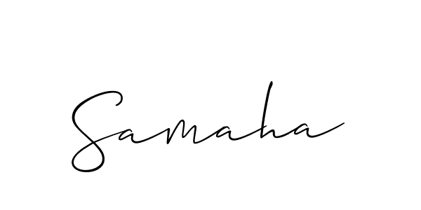 Similarly Allison_Script is the best handwritten signature design. Signature creator online .You can use it as an online autograph creator for name Samaha. Samaha signature style 2 images and pictures png