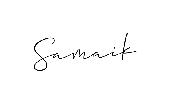 Make a short Samaik signature style. Manage your documents anywhere anytime using Allison_Script. Create and add eSignatures, submit forms, share and send files easily. Samaik signature style 2 images and pictures png