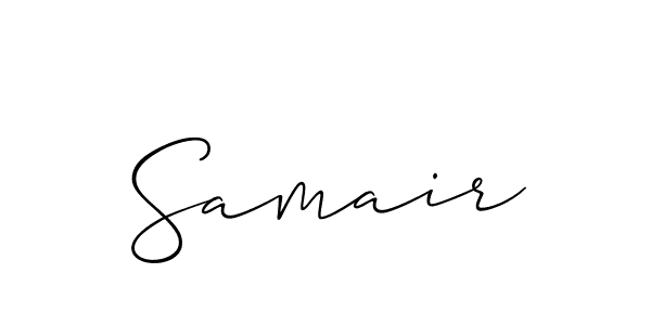 Create a beautiful signature design for name Samair. With this signature (Allison_Script) fonts, you can make a handwritten signature for free. Samair signature style 2 images and pictures png