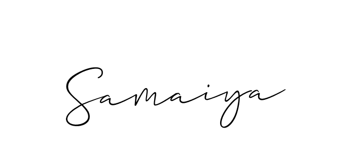 Make a beautiful signature design for name Samaiya. With this signature (Allison_Script) style, you can create a handwritten signature for free. Samaiya signature style 2 images and pictures png