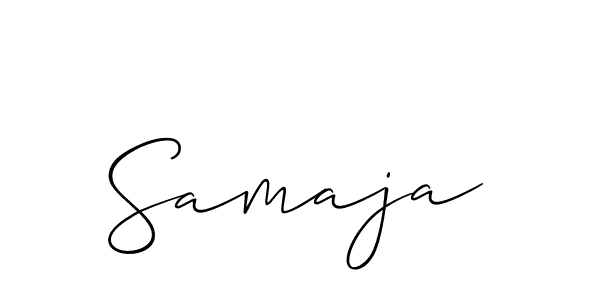 How to make Samaja signature? Allison_Script is a professional autograph style. Create handwritten signature for Samaja name. Samaja signature style 2 images and pictures png