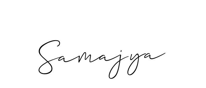 Create a beautiful signature design for name Samajya. With this signature (Allison_Script) fonts, you can make a handwritten signature for free. Samajya signature style 2 images and pictures png