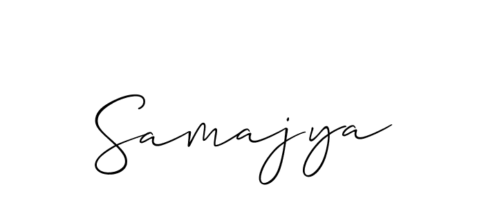 Create a beautiful signature design for name Samajya. With this signature (Allison_Script) fonts, you can make a handwritten signature for free. Samajya signature style 2 images and pictures png