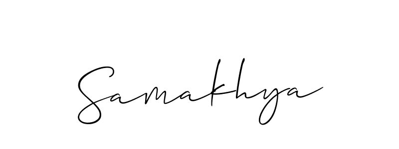 Also we have Samakhya name is the best signature style. Create professional handwritten signature collection using Allison_Script autograph style. Samakhya signature style 2 images and pictures png