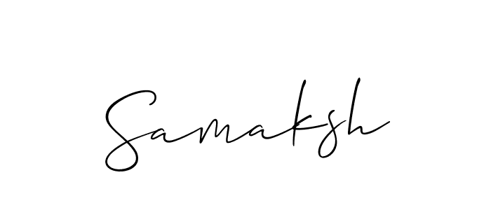 Make a beautiful signature design for name Samaksh. With this signature (Allison_Script) style, you can create a handwritten signature for free. Samaksh signature style 2 images and pictures png