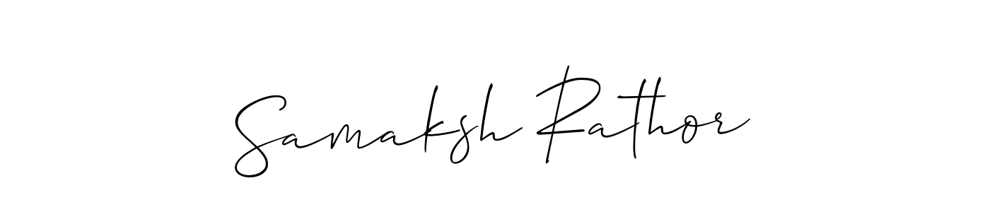 Create a beautiful signature design for name Samaksh Rathor. With this signature (Allison_Script) fonts, you can make a handwritten signature for free. Samaksh Rathor signature style 2 images and pictures png