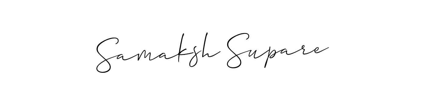 You should practise on your own different ways (Allison_Script) to write your name (Samaksh Supare) in signature. don't let someone else do it for you. Samaksh Supare signature style 2 images and pictures png
