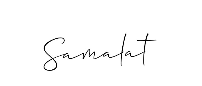 How to make Samalat signature? Allison_Script is a professional autograph style. Create handwritten signature for Samalat name. Samalat signature style 2 images and pictures png