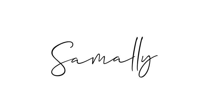 Also You can easily find your signature by using the search form. We will create Samally name handwritten signature images for you free of cost using Allison_Script sign style. Samally signature style 2 images and pictures png