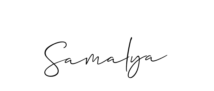 How to make Samalya name signature. Use Allison_Script style for creating short signs online. This is the latest handwritten sign. Samalya signature style 2 images and pictures png