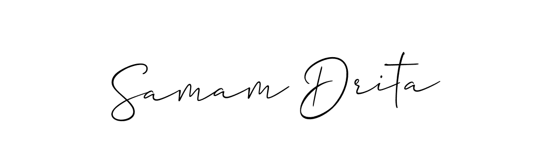if you are searching for the best signature style for your name Samam Drita. so please give up your signature search. here we have designed multiple signature styles  using Allison_Script. Samam Drita signature style 2 images and pictures png