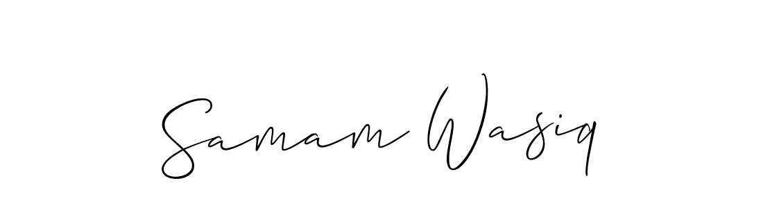 Make a beautiful signature design for name Samam Wasiq. Use this online signature maker to create a handwritten signature for free. Samam Wasiq signature style 2 images and pictures png