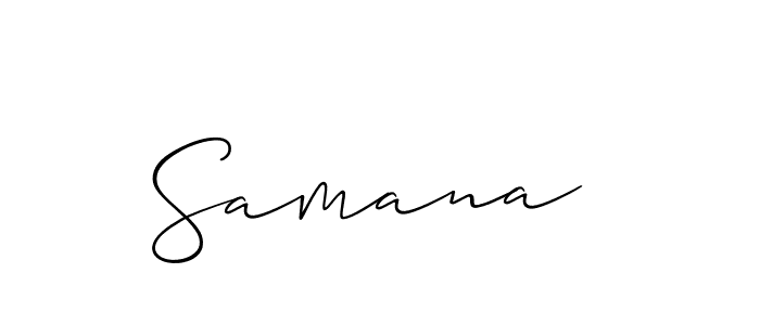 Also You can easily find your signature by using the search form. We will create Samana  name handwritten signature images for you free of cost using Allison_Script sign style. Samana  signature style 2 images and pictures png