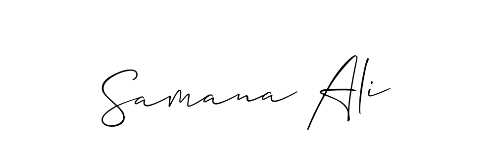 It looks lik you need a new signature style for name Samana Ali. Design unique handwritten (Allison_Script) signature with our free signature maker in just a few clicks. Samana Ali signature style 2 images and pictures png