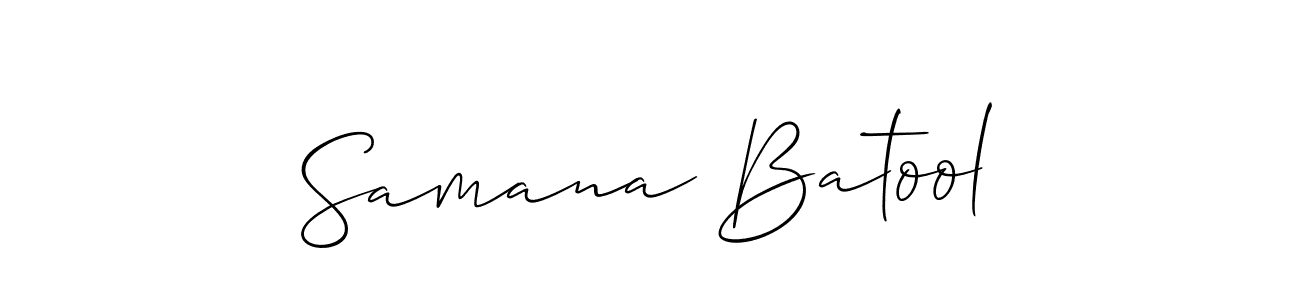 It looks lik you need a new signature style for name Samana Batool. Design unique handwritten (Allison_Script) signature with our free signature maker in just a few clicks. Samana Batool signature style 2 images and pictures png