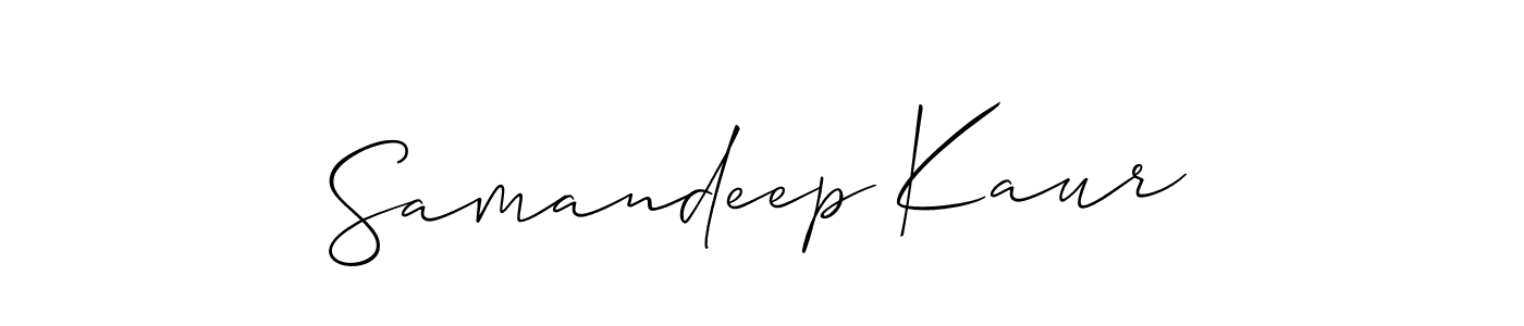 Samandeep Kaur stylish signature style. Best Handwritten Sign (Allison_Script) for my name. Handwritten Signature Collection Ideas for my name Samandeep Kaur. Samandeep Kaur signature style 2 images and pictures png