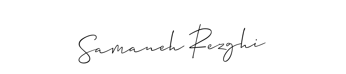 How to Draw Samaneh Rezghi signature style? Allison_Script is a latest design signature styles for name Samaneh Rezghi. Samaneh Rezghi signature style 2 images and pictures png