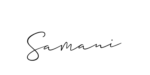 Make a short Samani signature style. Manage your documents anywhere anytime using Allison_Script. Create and add eSignatures, submit forms, share and send files easily. Samani signature style 2 images and pictures png