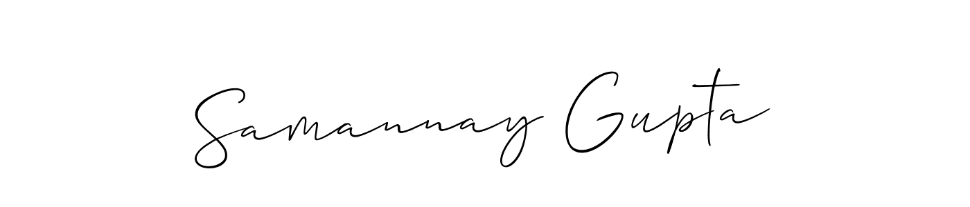 Also You can easily find your signature by using the search form. We will create Samannay Gupta name handwritten signature images for you free of cost using Allison_Script sign style. Samannay Gupta signature style 2 images and pictures png