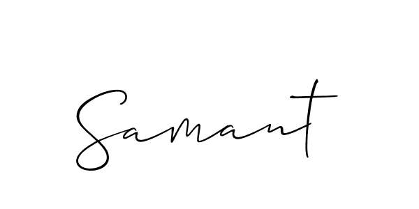 Also You can easily find your signature by using the search form. We will create Samant name handwritten signature images for you free of cost using Allison_Script sign style. Samant signature style 2 images and pictures png