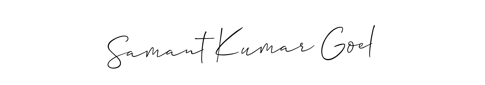 Samant Kumar Goel stylish signature style. Best Handwritten Sign (Allison_Script) for my name. Handwritten Signature Collection Ideas for my name Samant Kumar Goel. Samant Kumar Goel signature style 2 images and pictures png