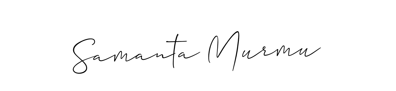 Make a short Samanta Murmu signature style. Manage your documents anywhere anytime using Allison_Script. Create and add eSignatures, submit forms, share and send files easily. Samanta Murmu signature style 2 images and pictures png