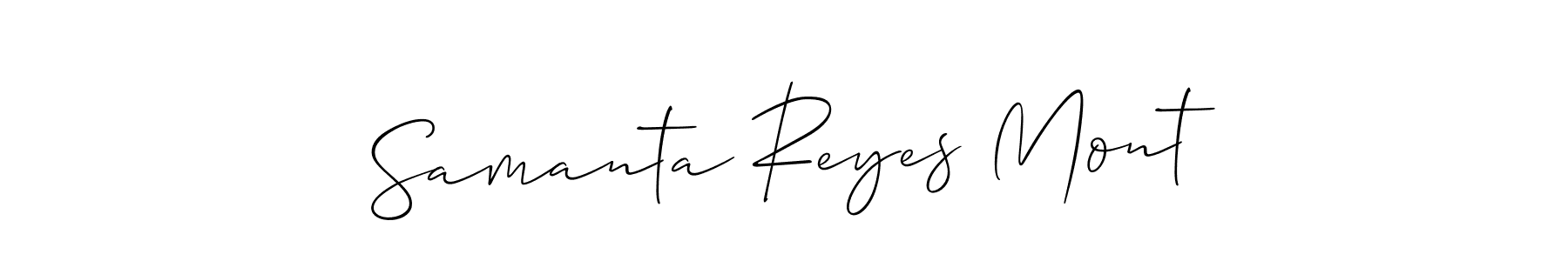 It looks lik you need a new signature style for name Samanta Reyes Mont. Design unique handwritten (Allison_Script) signature with our free signature maker in just a few clicks. Samanta Reyes Mont signature style 2 images and pictures png